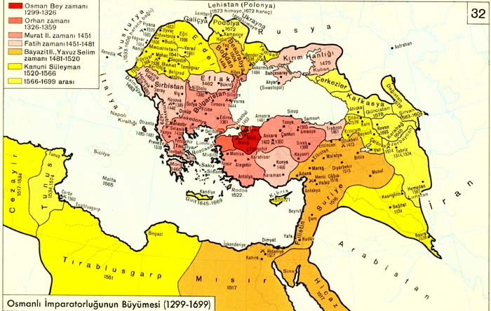 Osmanlı Devleti Yükselme Dönemi Haritası